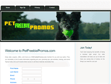 Tablet Screenshot of petfreebiepromos.com